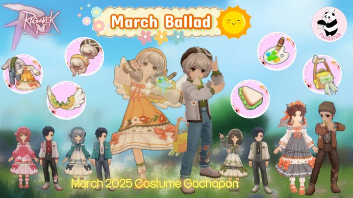 Ragnarok M:"March Ballad" Costume Gachapon of March 2025